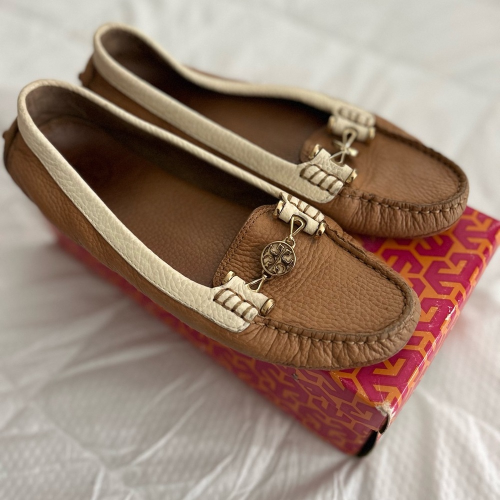 Tory Burch Brown and Cream Women's Loafers